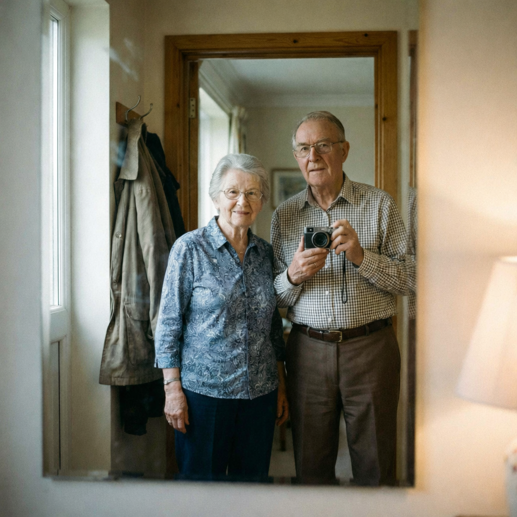 Rose tenue dans une main