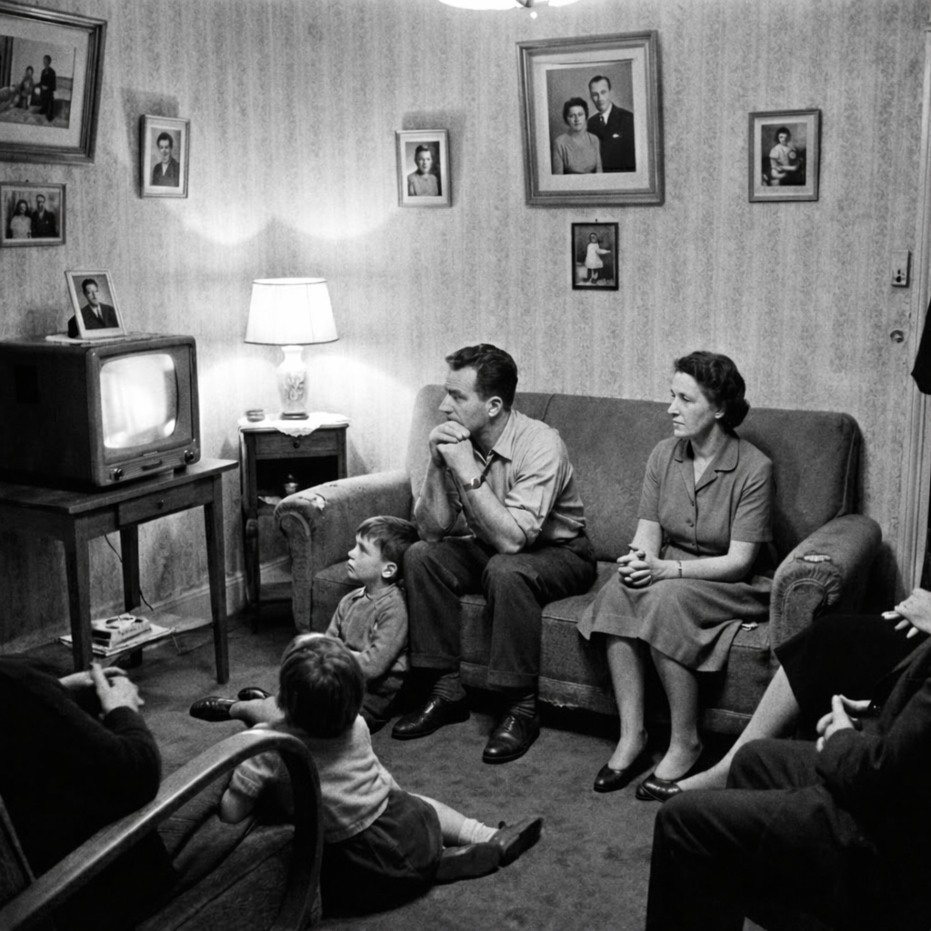 Couple flou au loin, ambiance douce